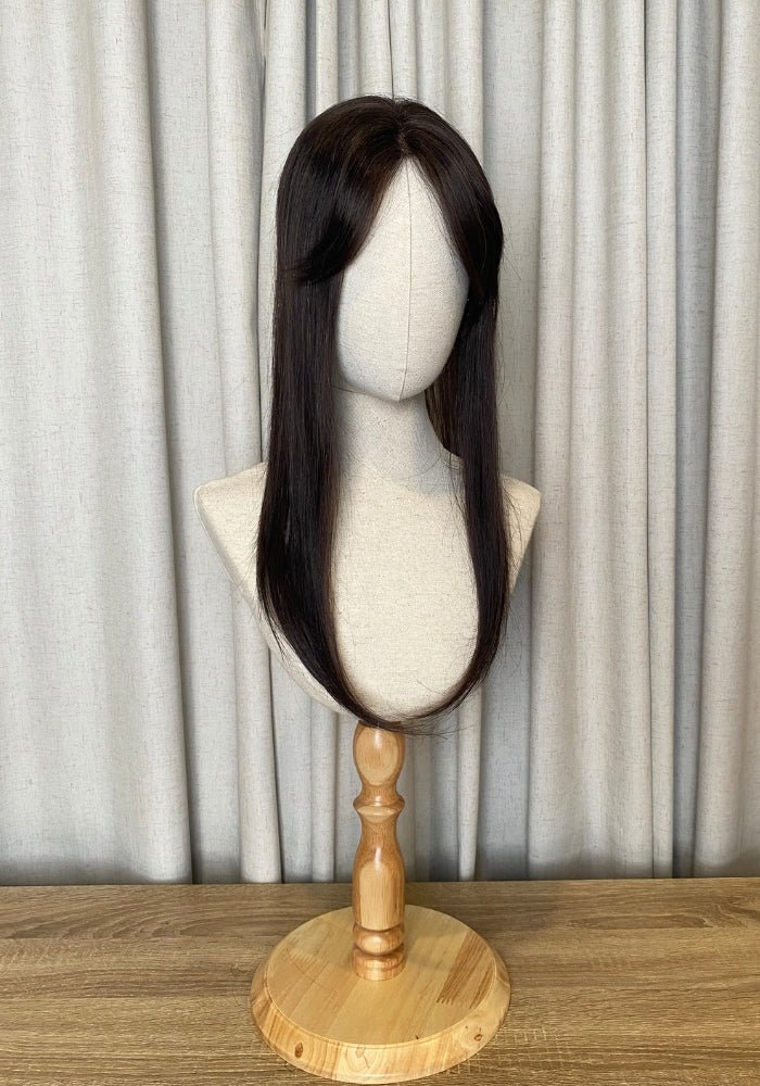 Top Elite Topper 18" | 100% Human Hair | Mono - Top - Santana's Wigs & Hair Extensions, LLC - 2 Dark Brown