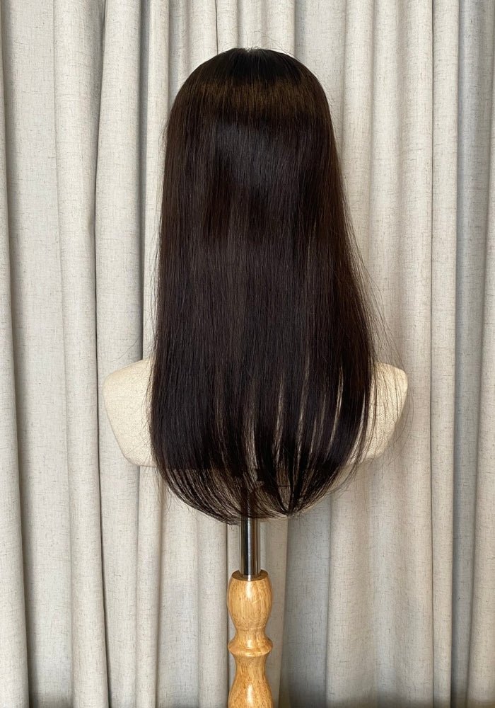 Top Elite Topper 18" | 100% Human Hair | Mono - Top - Santana's Wigs & Hair Extensions, LLC - 2 Dark Brown