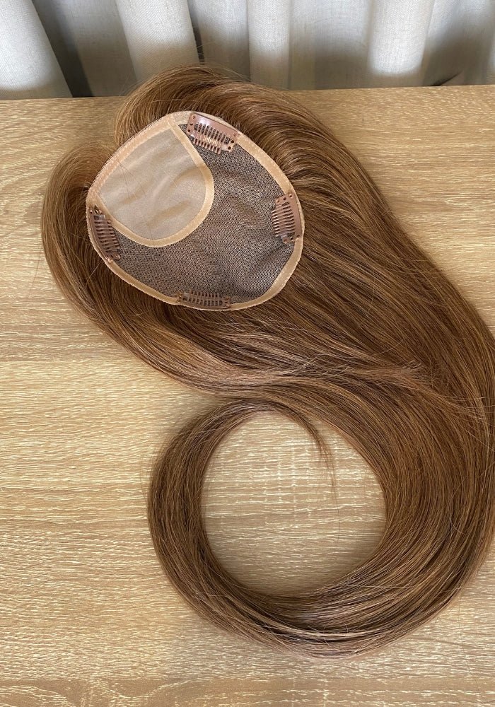 Top Elite Topper 18" | 100% Human Hair | Mono - Top - Santana's Wigs & Hair Extensions, LLC - 6 Honey Brown