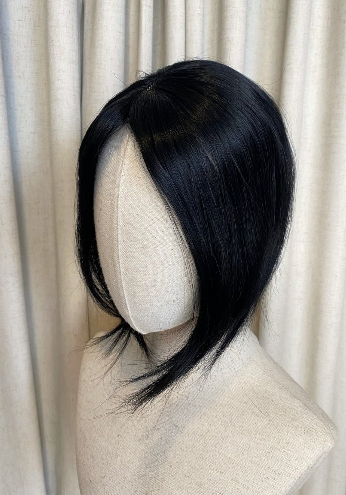 Top Elite Topper (Medium) 10" | 100% Human Hair | Mono-Top - Santana's Wigs & Hair Extensions, LLC - 1 Black