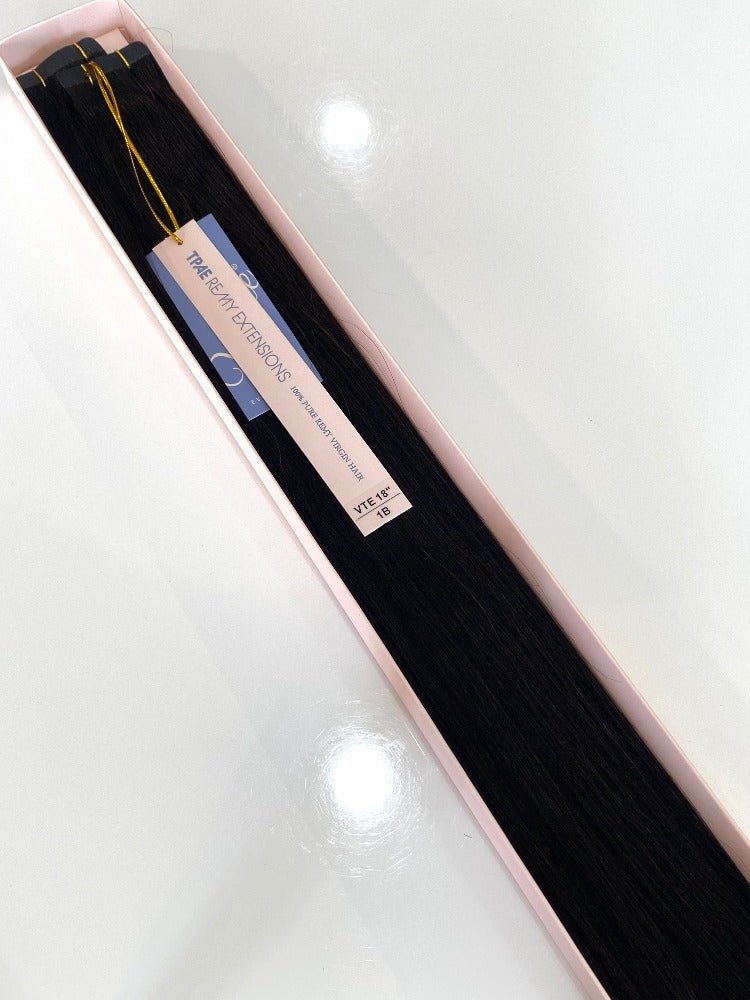 Veloce | Remy Human Hair Tape In Extensions 22" - Santana's Wigs & Hair Extensions, LLC - 1B