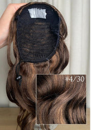 Wavy 14" | Human Hair Drawstring Ponytail - Santana's Wigs & Hair Extensions, LLC - 4/30