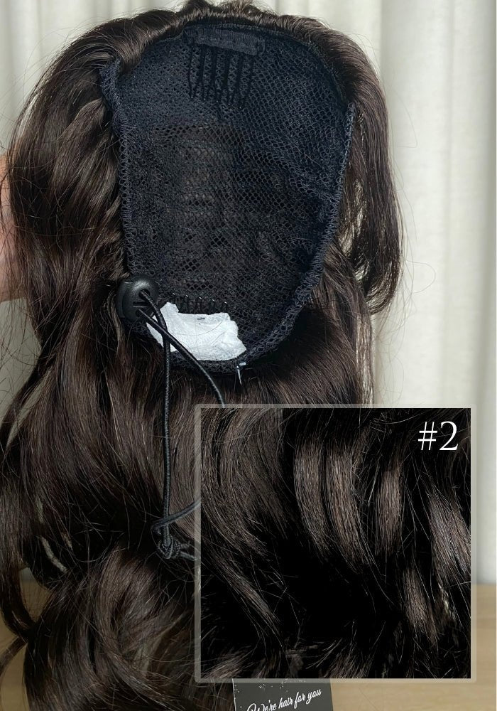 Wavy 14" | Human Hair Drawstring Ponytail - Santana's Wigs & Hair Extensions, LLC - 2