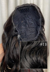 Wavy 14" | Human Hair Drawstring Ponytail - Santana's Wigs & Hair Extensions, LLC - 4/30