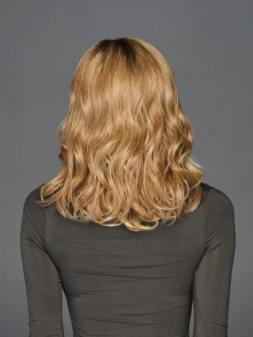 Synthetic Clip-In Hair Topper, Monofilament Base, Wavy Style, Medium Length Medium Wavy Synthetic Hair Topper by Amore main image 3