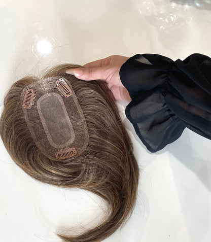 Human hair clip in top piece Clearance