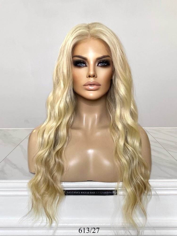 Wig For Sale Aubry Style AUBREY | Lustrous Dark Strawberry Blonde Balayage Lace Top  main image 4