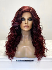 Calyx | Lace Front Synthetic Wig - Santana's Wigs & Hair Extensions, LLC - T1B/Burgundy