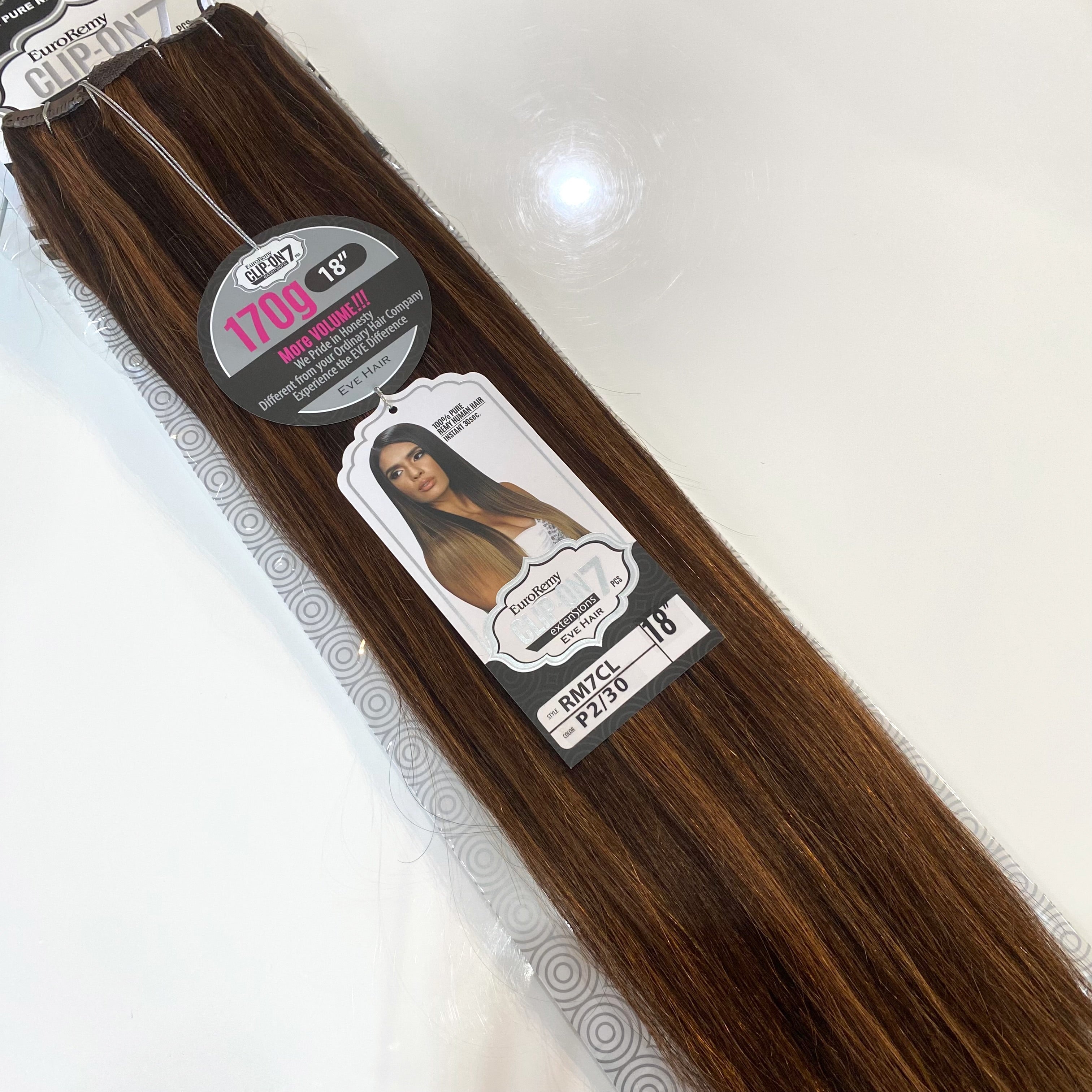Euro Remy | 7pc Clip-In Human Hair 18”