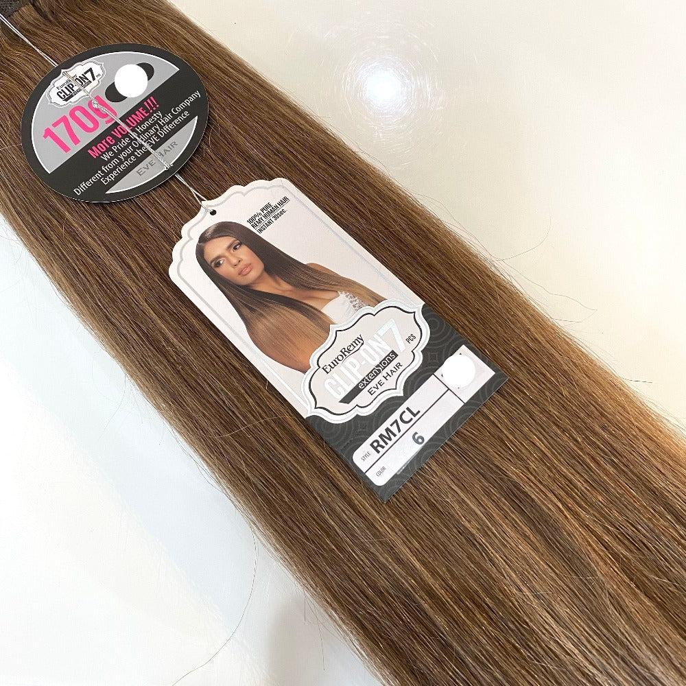 CLEARANCE Seamless Clip In Human Hair Extensions Real Remy Hair Weft Full  Head