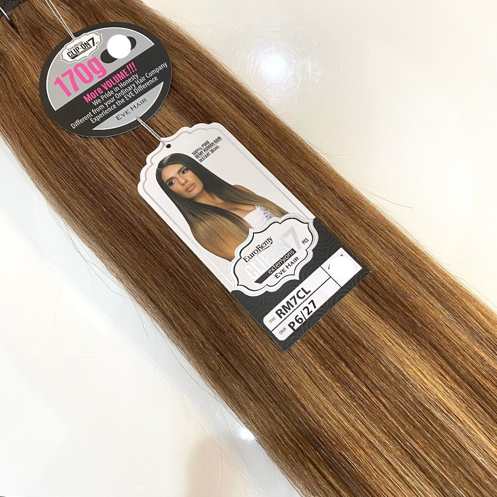 Euro Remy | 7pc Clip-In Human Hair 18”