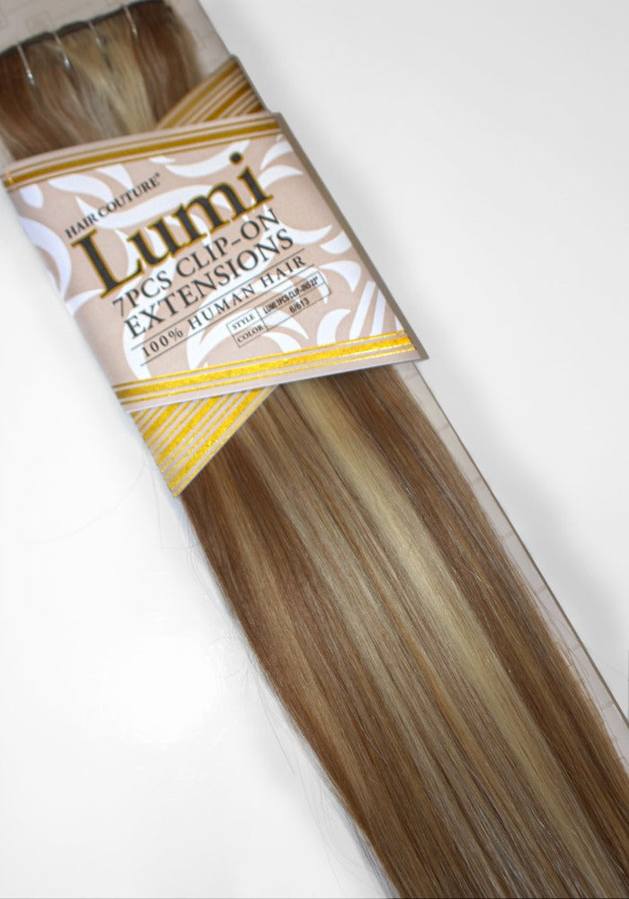 Lumi Exclusive Highlighted Clip In Human Hair Extensions 22