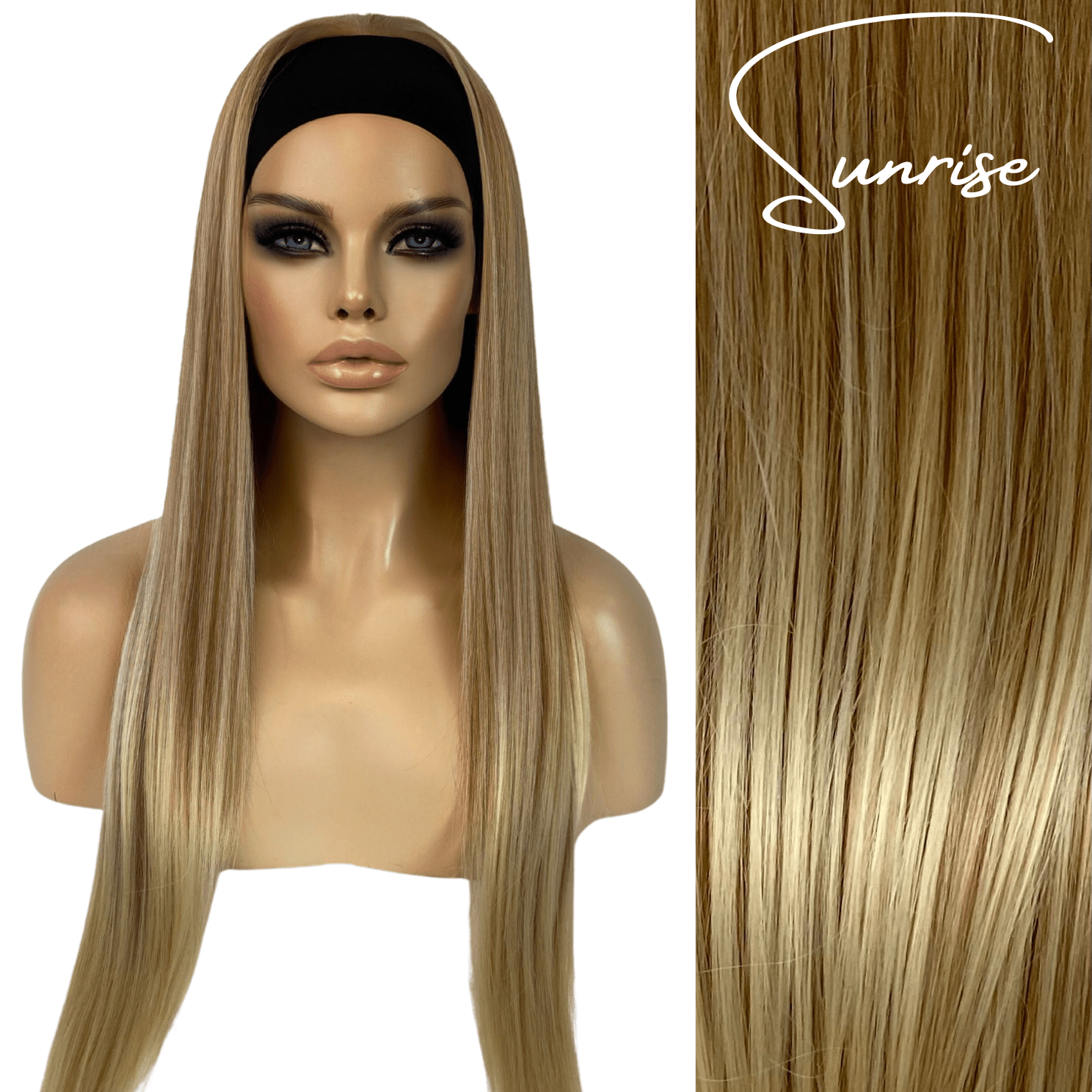 Nocturne | Synthetic Headband Wig - Santana's Wigs & Hair Extensions, LLC - T27/613 Sunrise Blonde