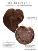 Top Billing 18" | Synthetic Lace Front Hair Topper (Monofilament Top) - Raquel Welch